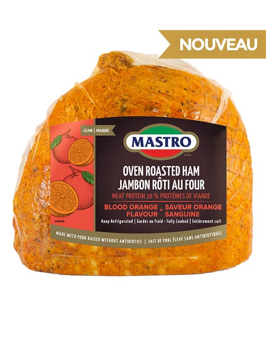 Jambon rôti au four à saveur d’orange sanguine