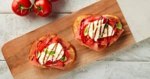 Caprese Open faced Sandwich