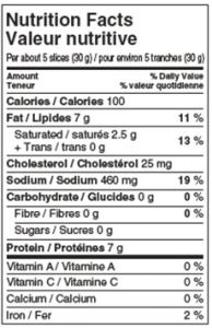 Casalingo Mild Salami Nutritional Information