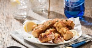 Potato, Mortadella and Red Pepper Croquettes