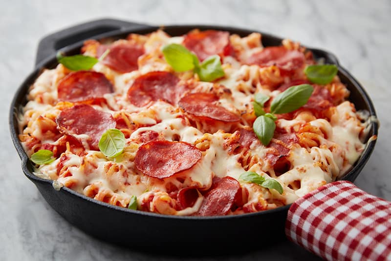 7. Baked Pasta Pizza