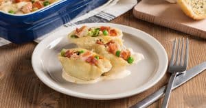 Stuffed Pasta Shells with Hot Genoa Salami