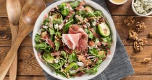 Brussels Sprouts and Smoked Prosciutto Salad